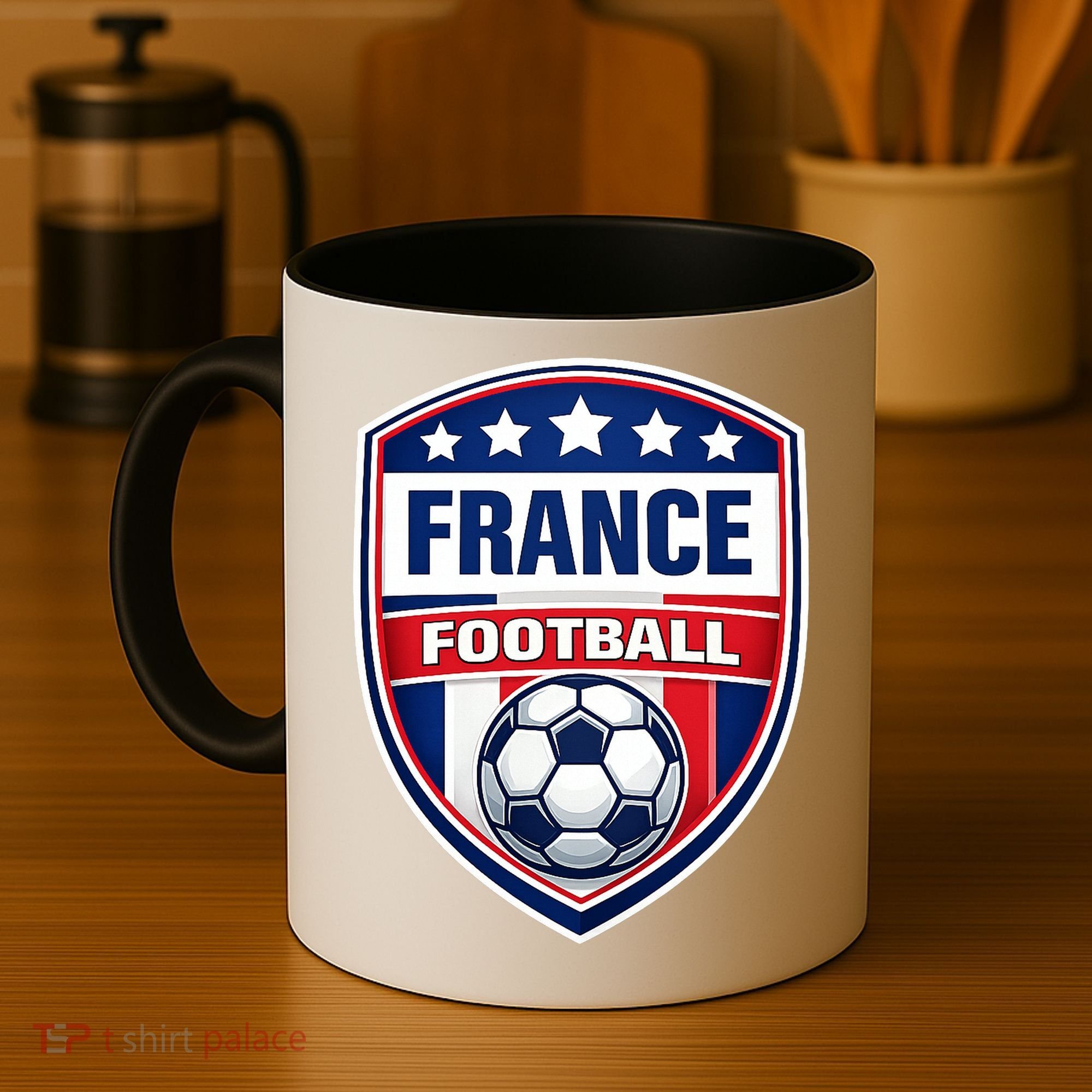 France Football Team Crest Soccer Badge Shield Coffee Mug