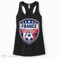 France Football Team Crest Soccer Badge Shield Women's Tank Top thumb 0