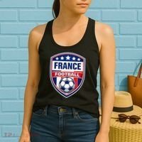 France Football Team Crest Soccer Badge Shield Women's Tank Top thumb 2