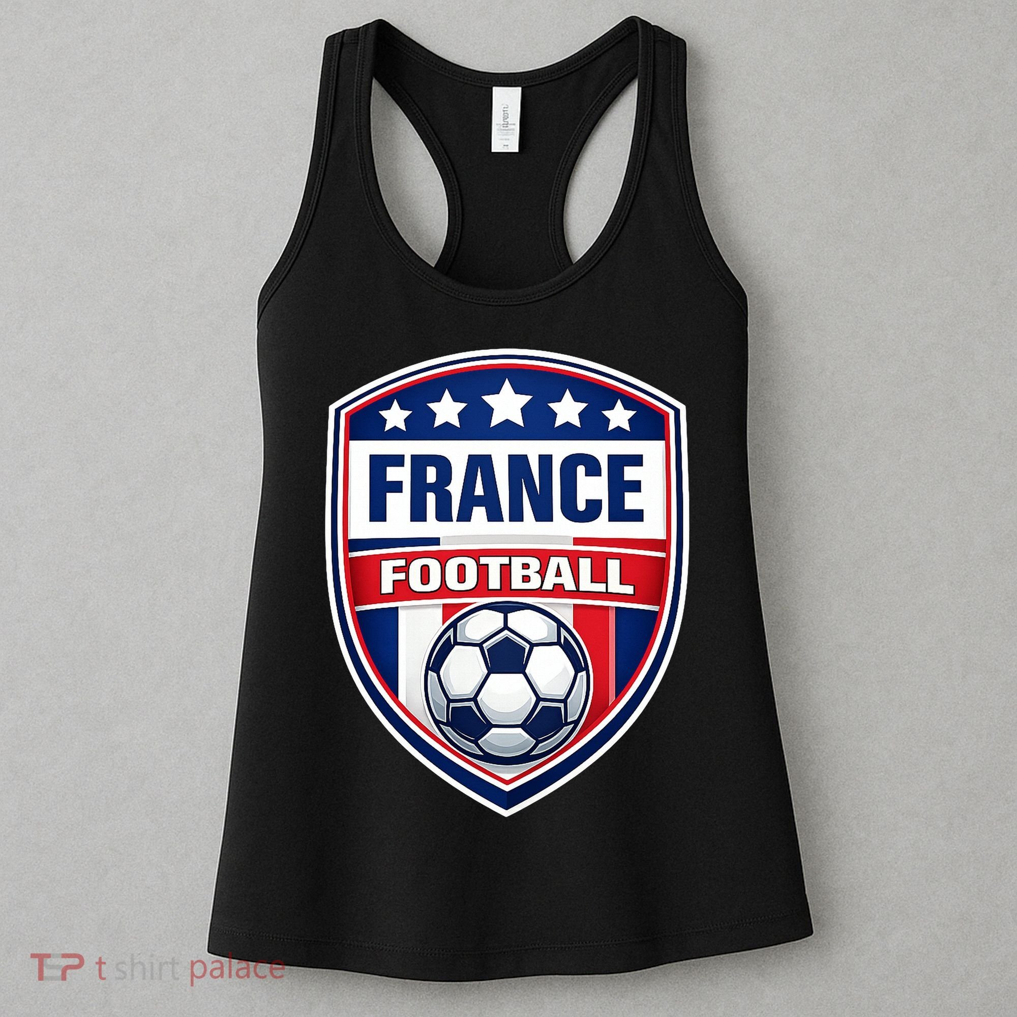 France Football Team Crest Soccer Badge Shield Women's Tank Top