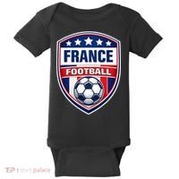 France Football Team Crest Soccer Badge Shield Baby Bodysuit thumb 0