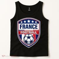 France Football Team Crest Soccer Badge Shield Tank Top thumb 2