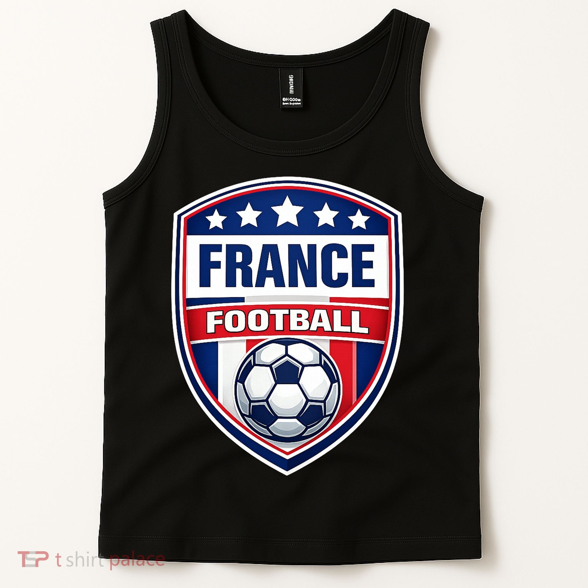 France Football Team Crest Soccer Badge Shield Tank Top