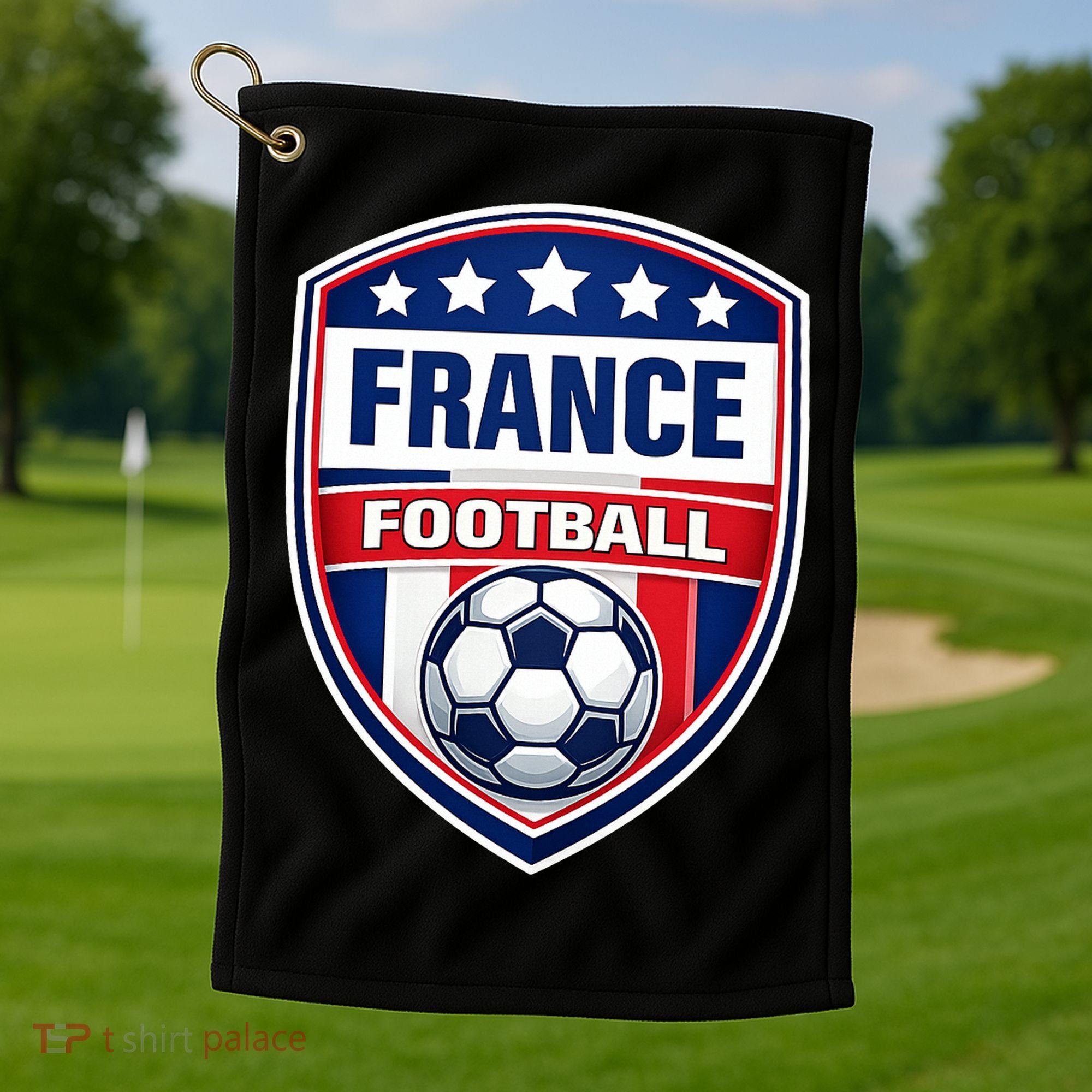 France Football Team Crest Soccer Badge Shield Golf Towel