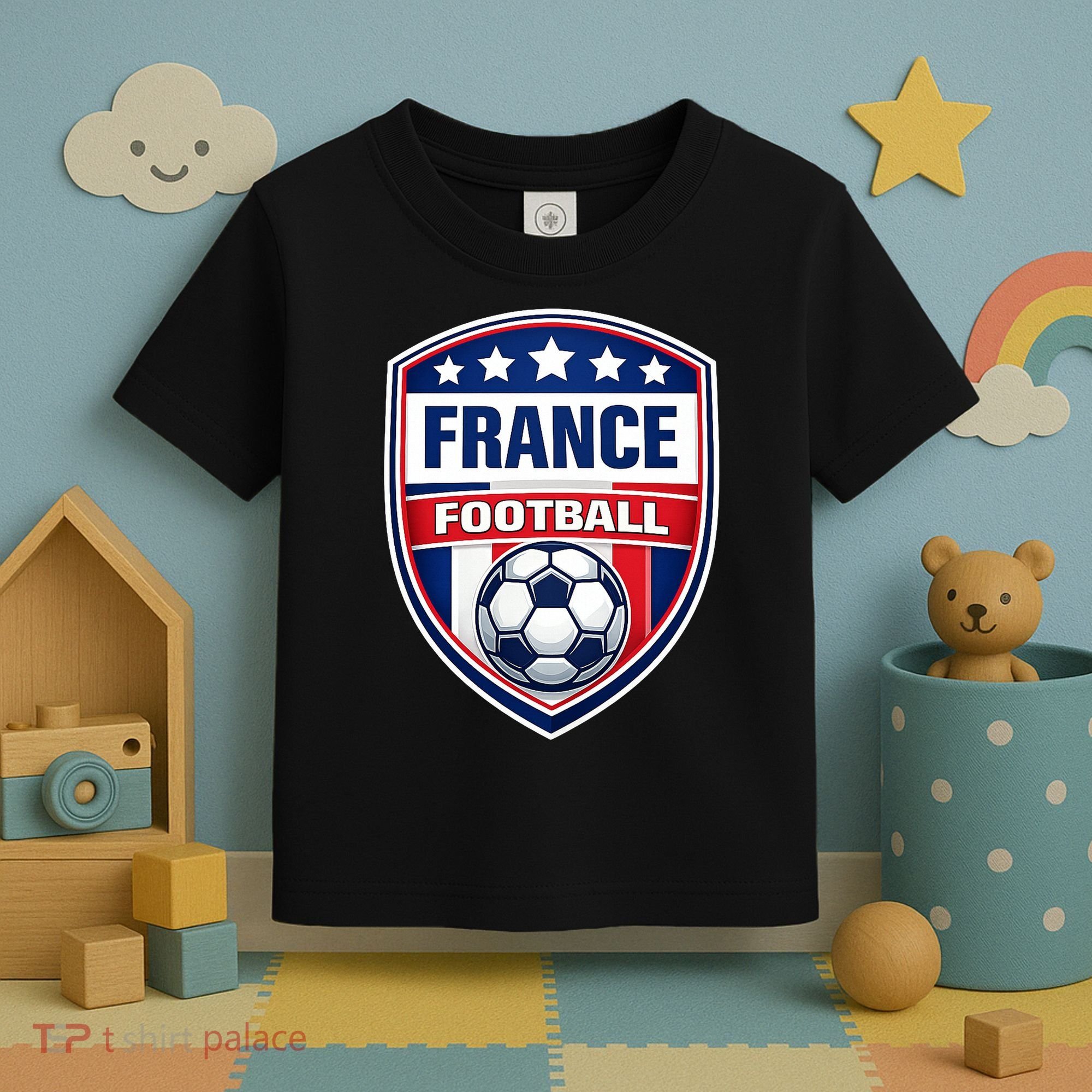 France Football Team Crest Soccer Badge Shield Toddler T-Shirt