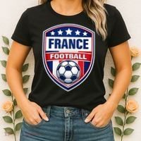 France Football Team Crest Soccer Badge Shield Women's T-Shirt thumb 2