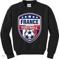 France Football Team Crest Soccer Badge Shield Kids Sweatshirt thumb 0