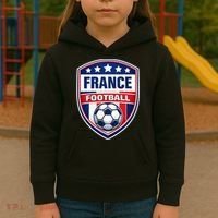 France Football Team Crest Soccer Badge Shield Kids Hoodie thumb 3