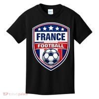 France Football Team Crest Soccer Badge Shield Kids T-Shirt thumb 0