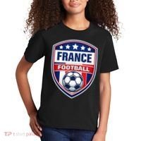 France Football Team Crest Soccer Badge Shield Kids T-Shirt thumb 2