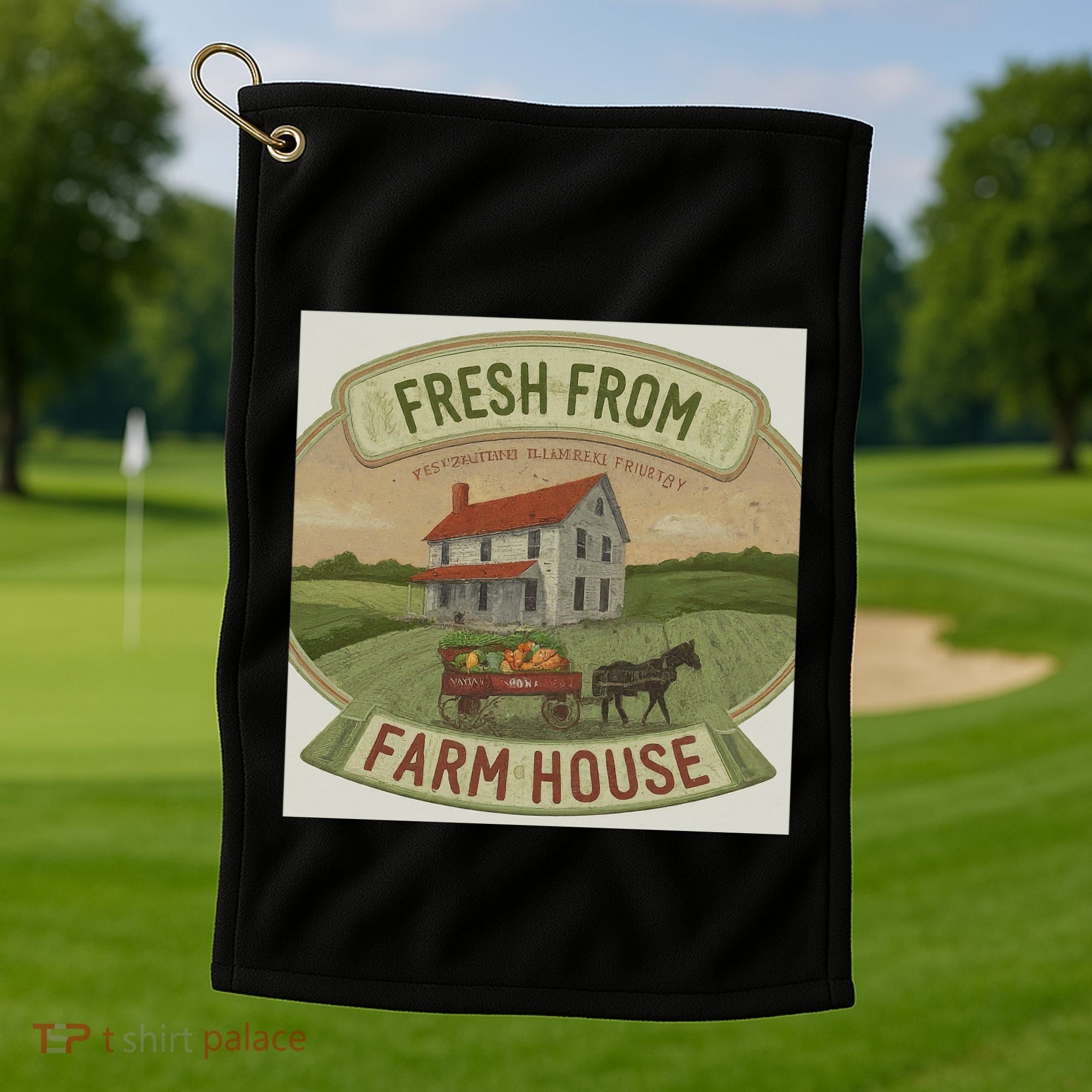 Fresh From The Farm House Golf Towel