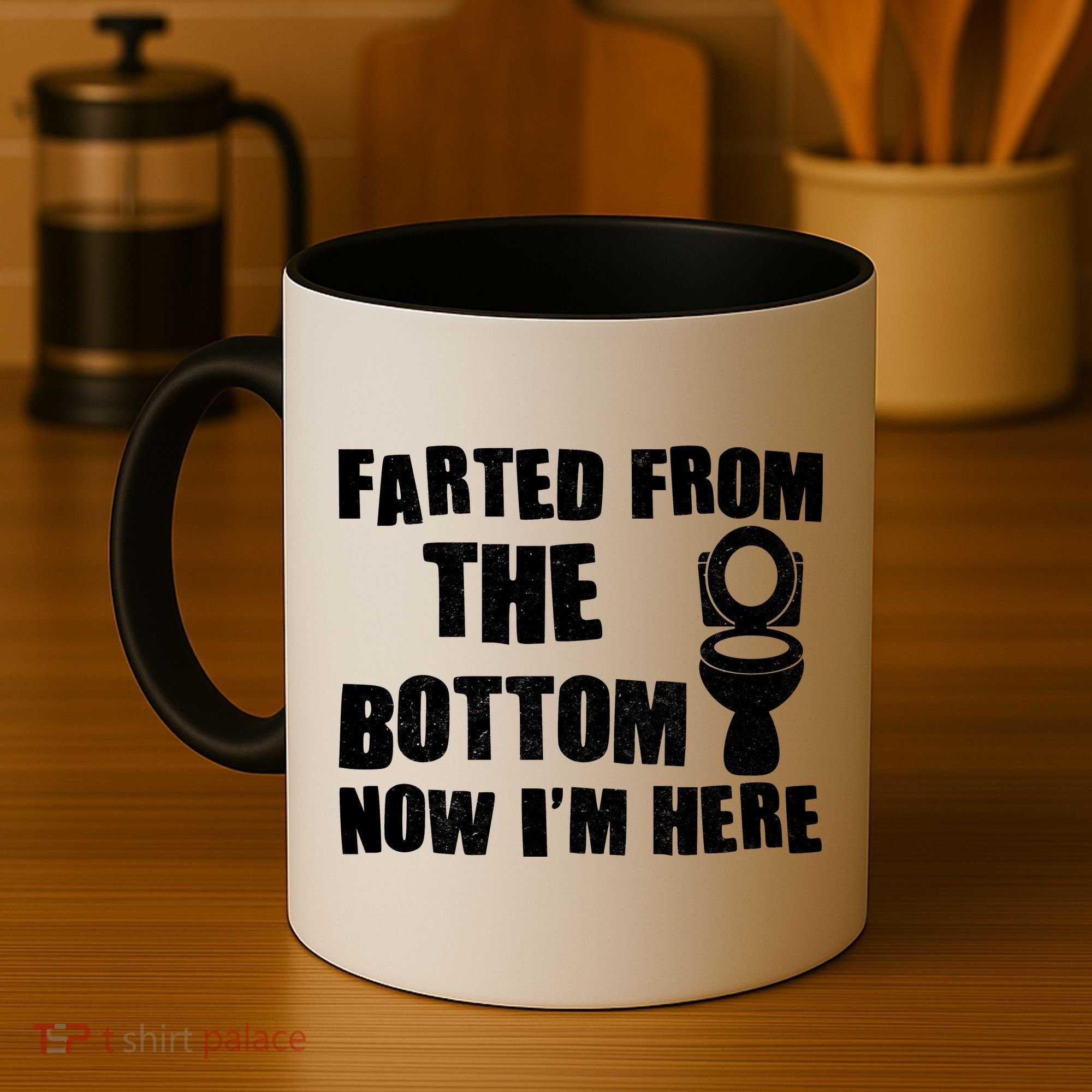 Farted From The Bottom Now I'm Here Toilet Humor Coffee Mug