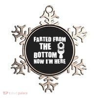 Farted From The Bottom Now I'm Here Toilet Humor Ornament thumb 0