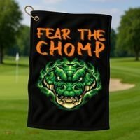Florida Fear The Chomp Gator For Men And Women Golf Towel thumb 1