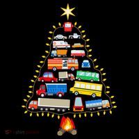 Firefighter Fire Truck Christmas Tree Xmas Tshirt Women's Hoodie thumb 2