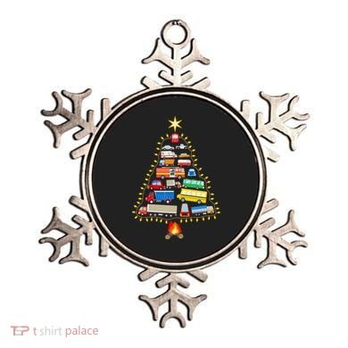 Firefighter Fire Truck Christmas Tree Xmas Tshirt Ornament