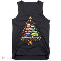 Firefighter Fire Truck Christmas Tree Xmas Tshirt Tank Top thumb 0