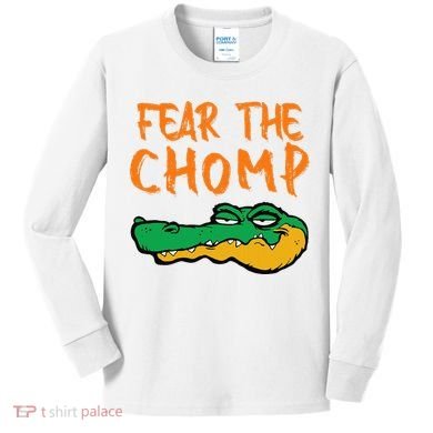Florida Fear The Chomp Gator Kids Long Sleeve Shirt