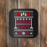 Festivus For The Rest Of Us Christmas Sweater Classic Coaster thumb 0