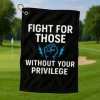 Fight For Those Without Your Privilege Golf Towel thumb 1