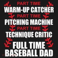 Funny Full Time Baseball Dad Quotes Sayings Fathers Day Funny Gift Women's Hoodie thumb 2