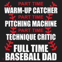 Funny Full Time Baseball Dad Quotes Sayings Fathers Day Funny Gift Golf Towel thumb 3