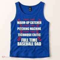 Funny Full Time Baseball Dad Quotes Sayings Fathers Day Funny Gift Tank Top thumb 2