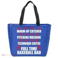 Funny Full Time Baseball Dad Quotes Sayings Fathers Day Funny Gift Tote Bag thumb 0