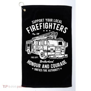 Support Your Local Fire Fighters Golf Towel