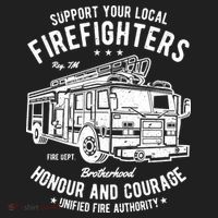 Support Your Local Fire Fighters Golf Towel thumb 3