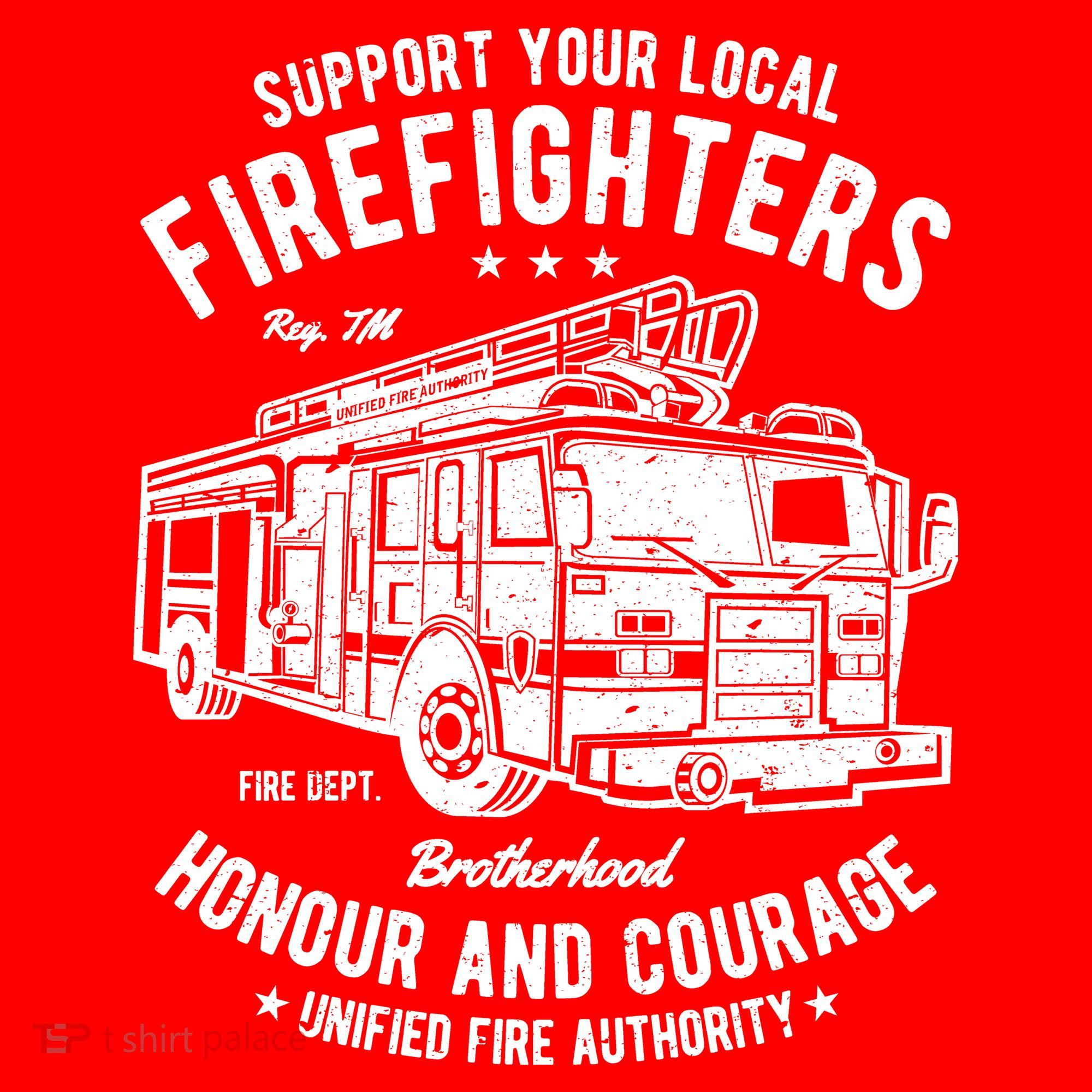 Support Your Local Fire Fighters Doggie Tank