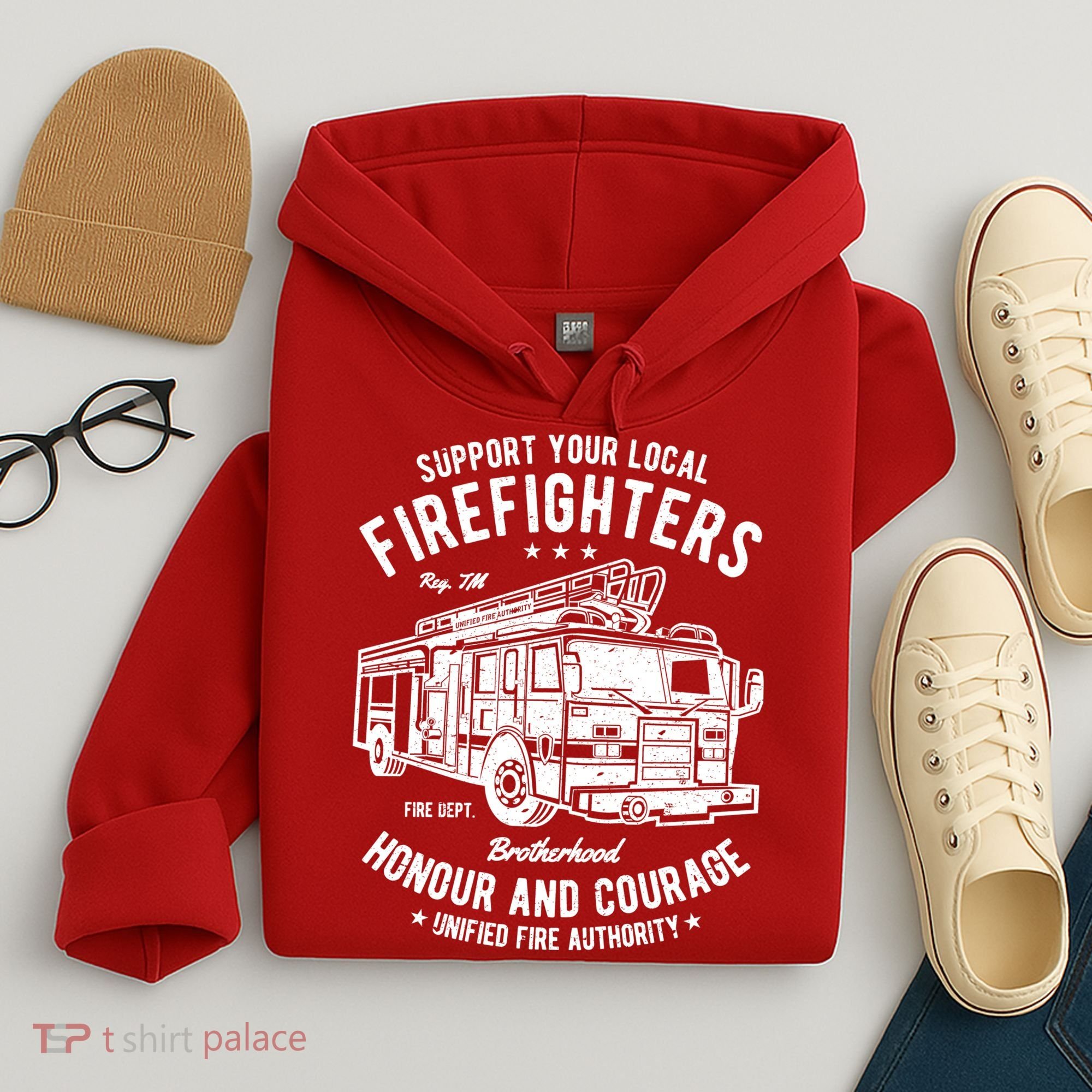 Support Your Local Fire Fighters Hoodie