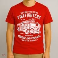 Support Your Local Fire Fighters T-Shirt thumb 3