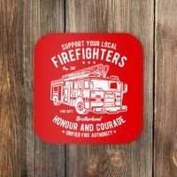 Support Your Local Fire Fighters Coaster thumb 0