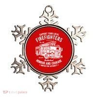 Support Your Local Fire Fighters Ornament thumb 0
