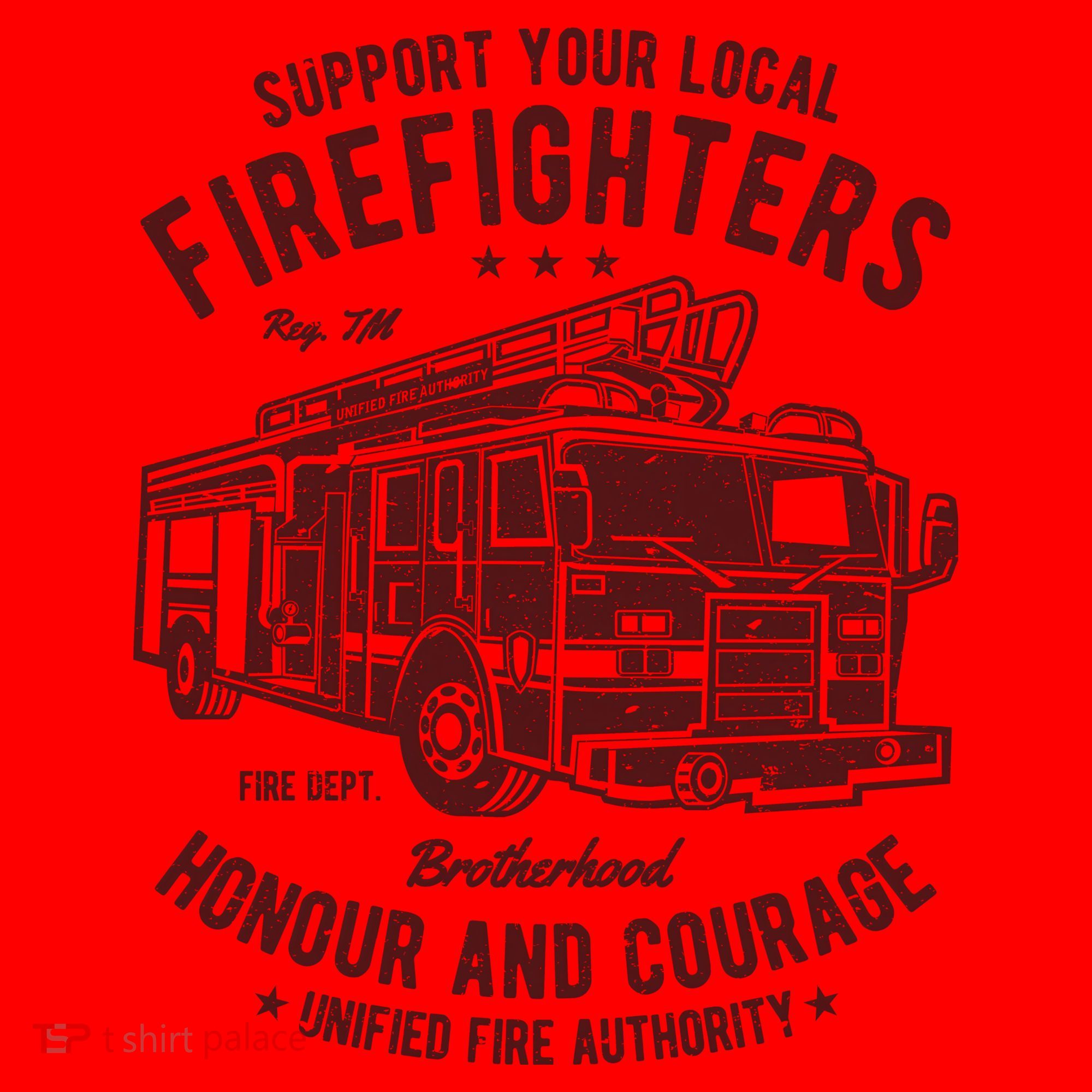 Support Your Local Fire Fighters Santa Hat