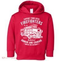 Support Your Local Fire Fighters Toddler Hoodie thumb 0