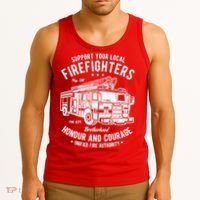 Support Your Local Fire Fighters Tank Top thumb 3