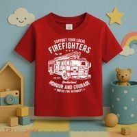 Support Your Local Fire Fighters Toddler T-Shirt thumb 3