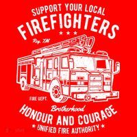 Support Your Local Fire Fighters Visor thumb 3