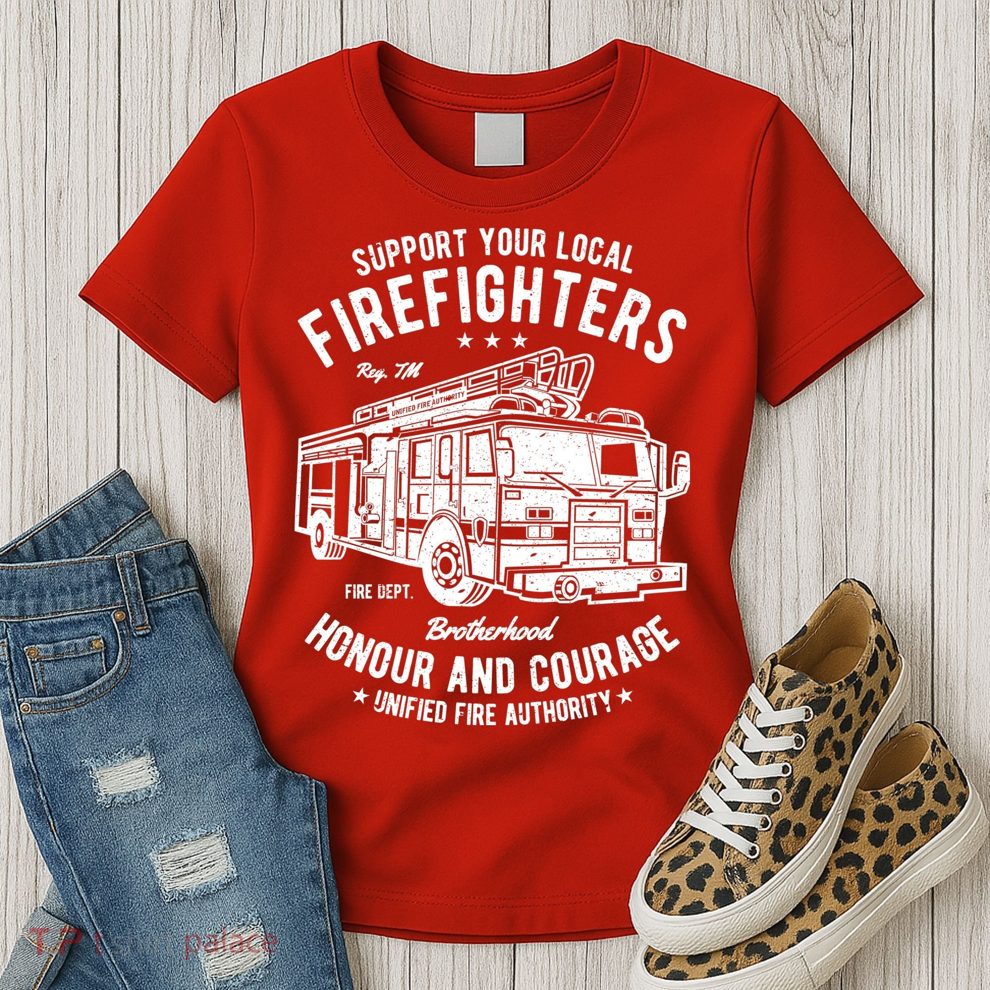 Support Your Local Fire Fighters Women's T-Shirt