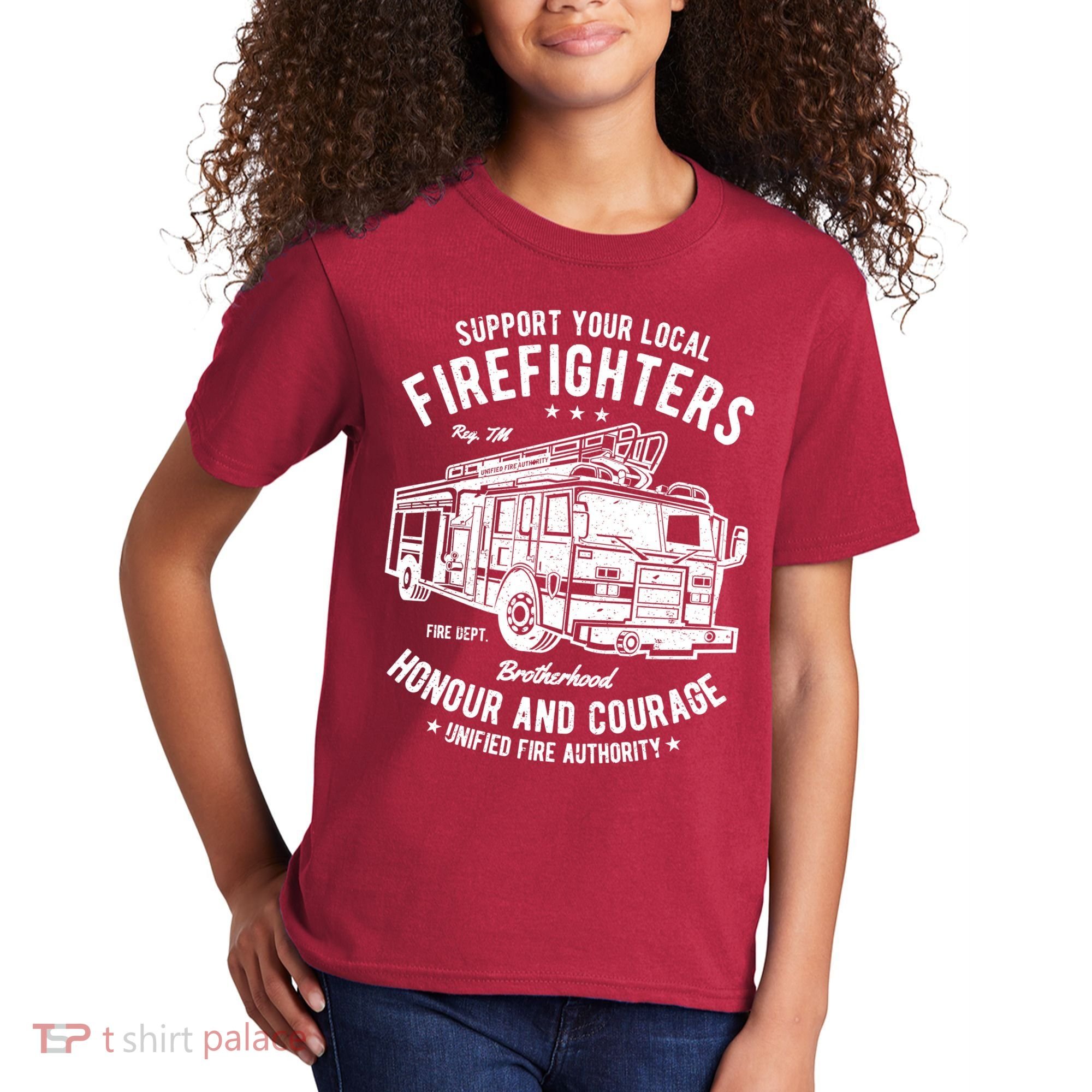 Support Your Local Fire Fighters Kids T-Shirt