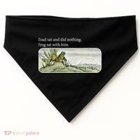 Frogs Funny Toads Meme Lover Toad Sat And Did Nothing USA-Made Doggie Bandana thumb 0
