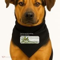 Frogs Funny Toads Meme Lover Toad Sat And Did Nothing USA-Made Doggie Bandana thumb 1