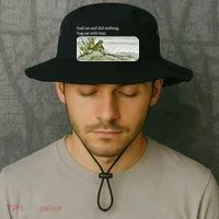 Frogs Funny Toads Meme Lover Toad Sat And Did Nothing Bucket Hat thumb 2
