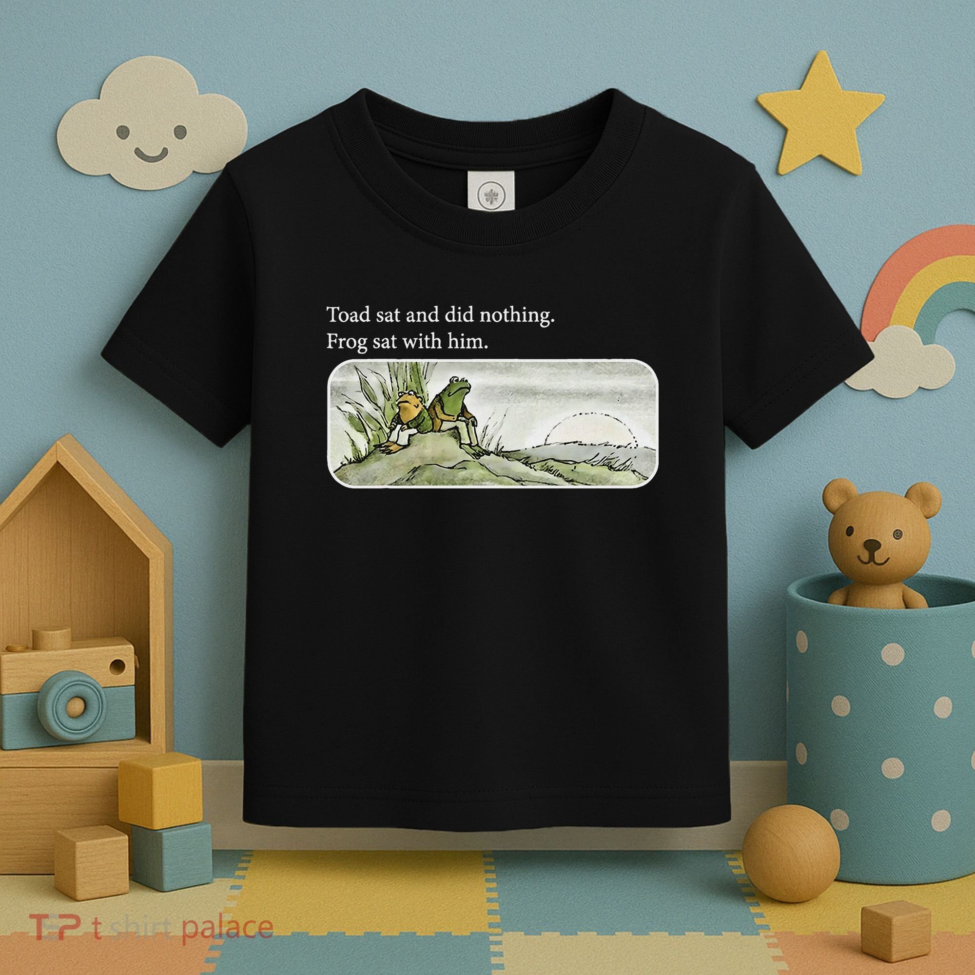 Frogs Funny Toads Meme Lover Toad Sat And Did Nothing Toddler T-Shirt