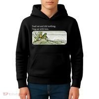 Frogs Funny Toads Meme Lover Toad Sat And Did Nothing Kids Hoodie thumb 4