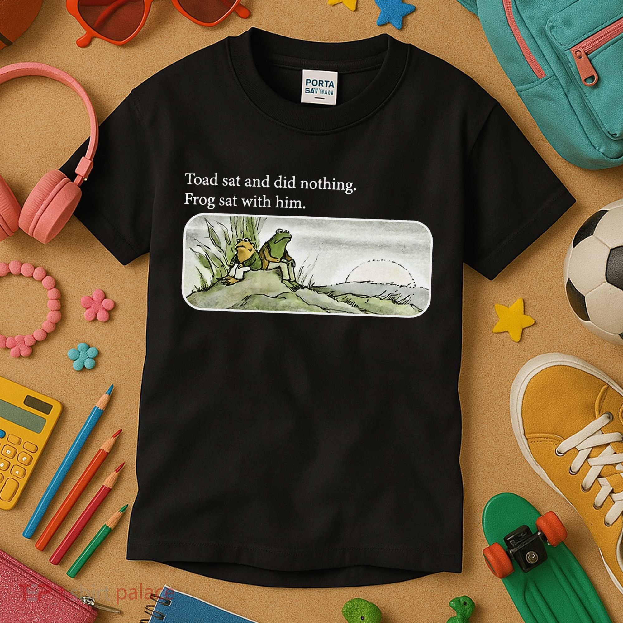Frogs Funny Toads Meme Lover Toad Sat And Did Nothing Kids T-Shirt