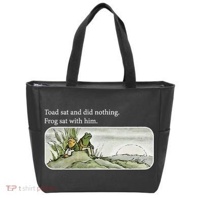 Frogs Funny Toads Meme Lover Toad Sat And Did Nothing Tote Bag