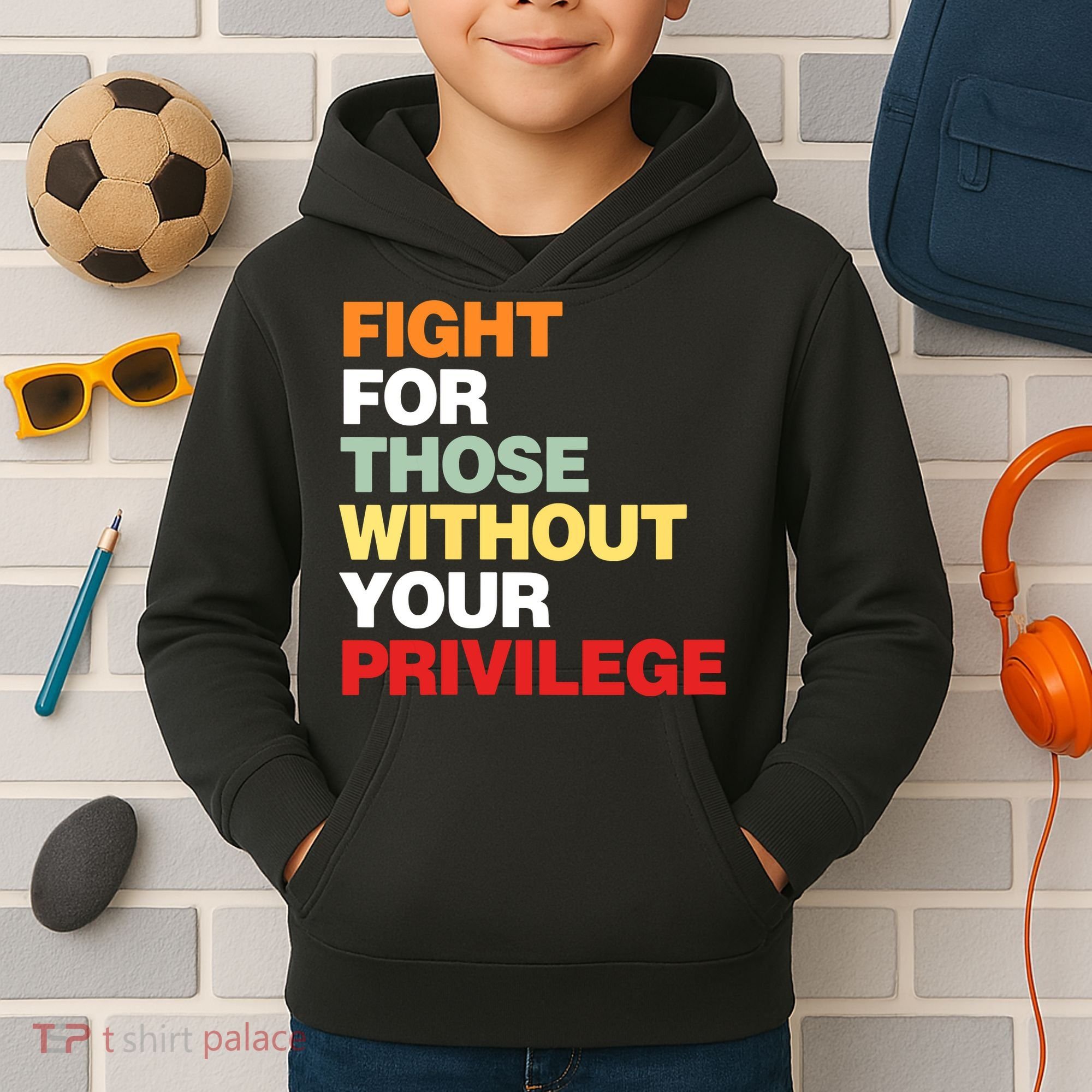 Fight For Those Without Your Privilege Kids Hoodie